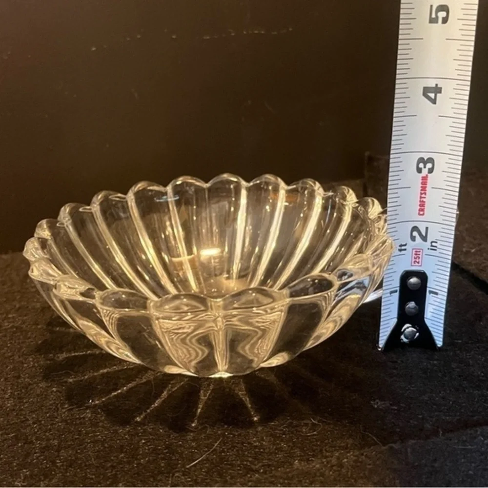 Vintage Manganese UV Reactive Glass Single Handle Bowl Dish